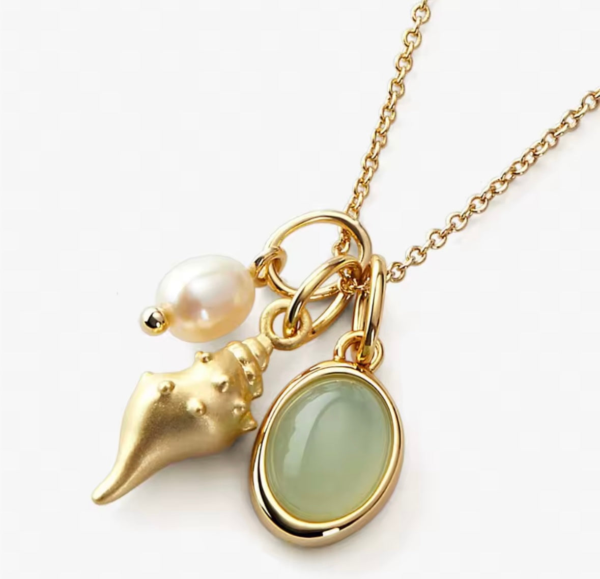 Triple charmed necklace