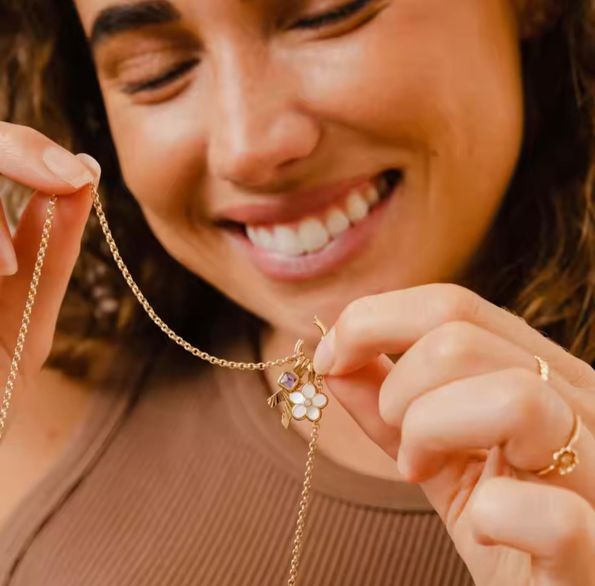 Custom Multi-charm birthstone necklace