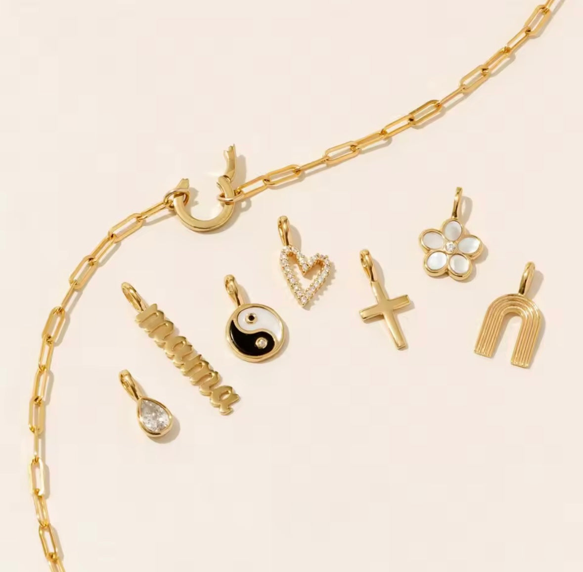 Custom multi-charm necklace