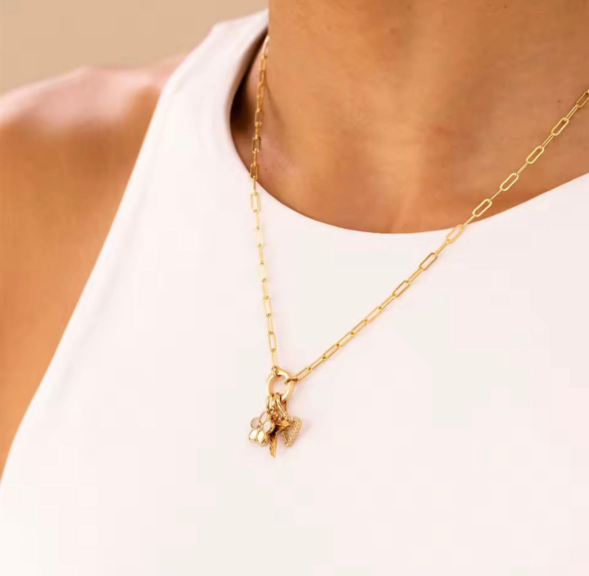 Custom multi-charm necklace