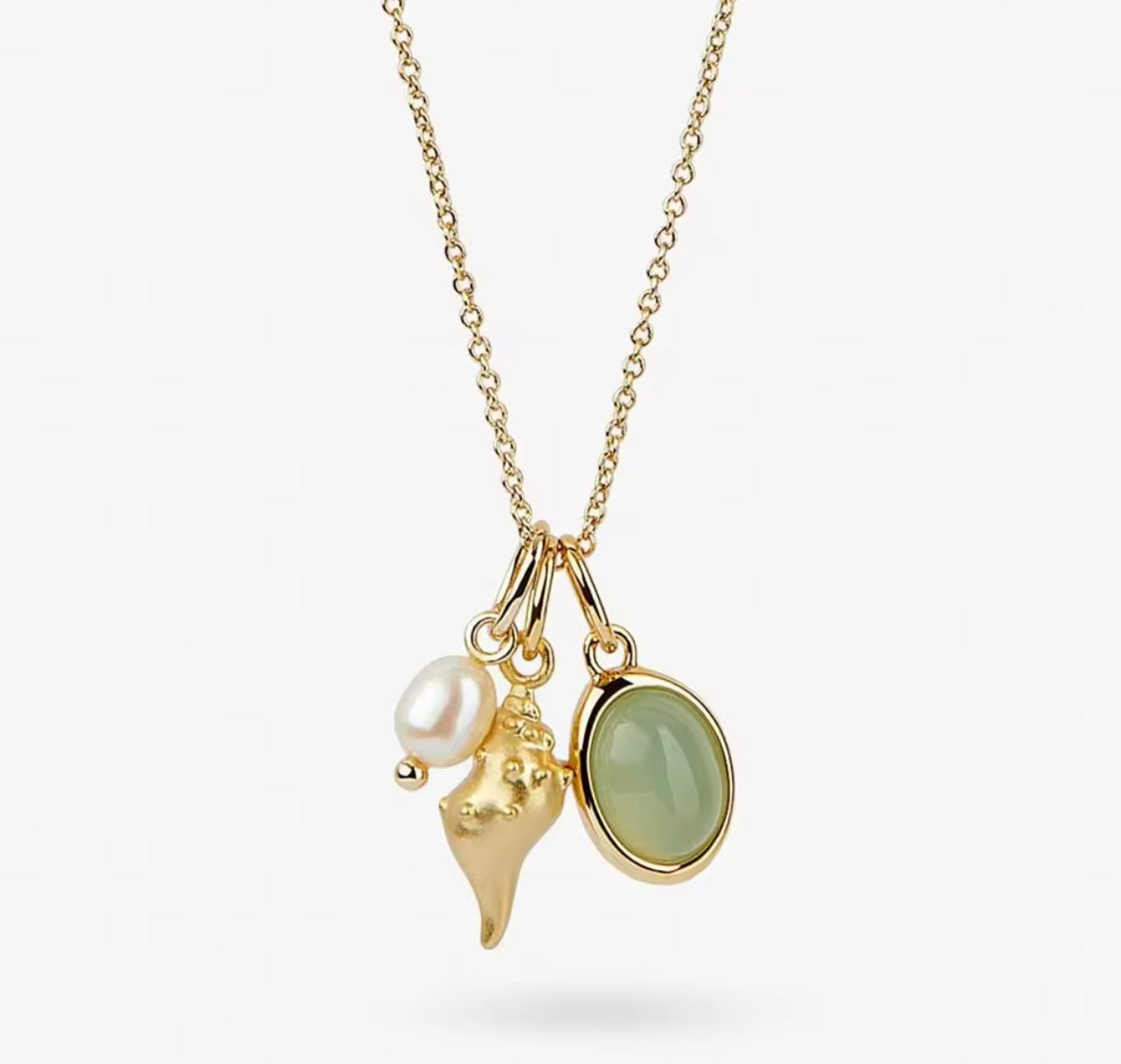 Triple charmed necklace
