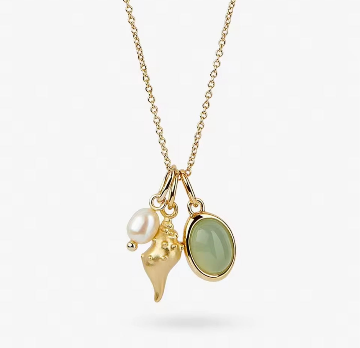Triple charmed necklace