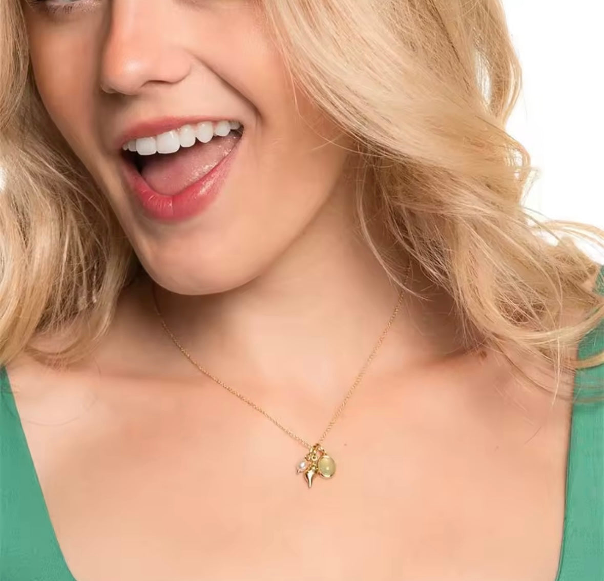 Triple charmed necklace