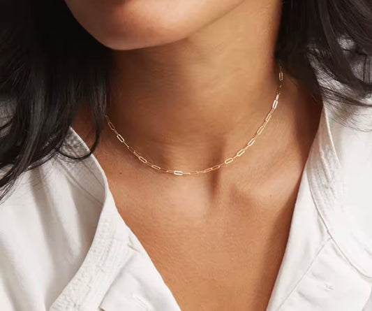 Paperclip chain necklace