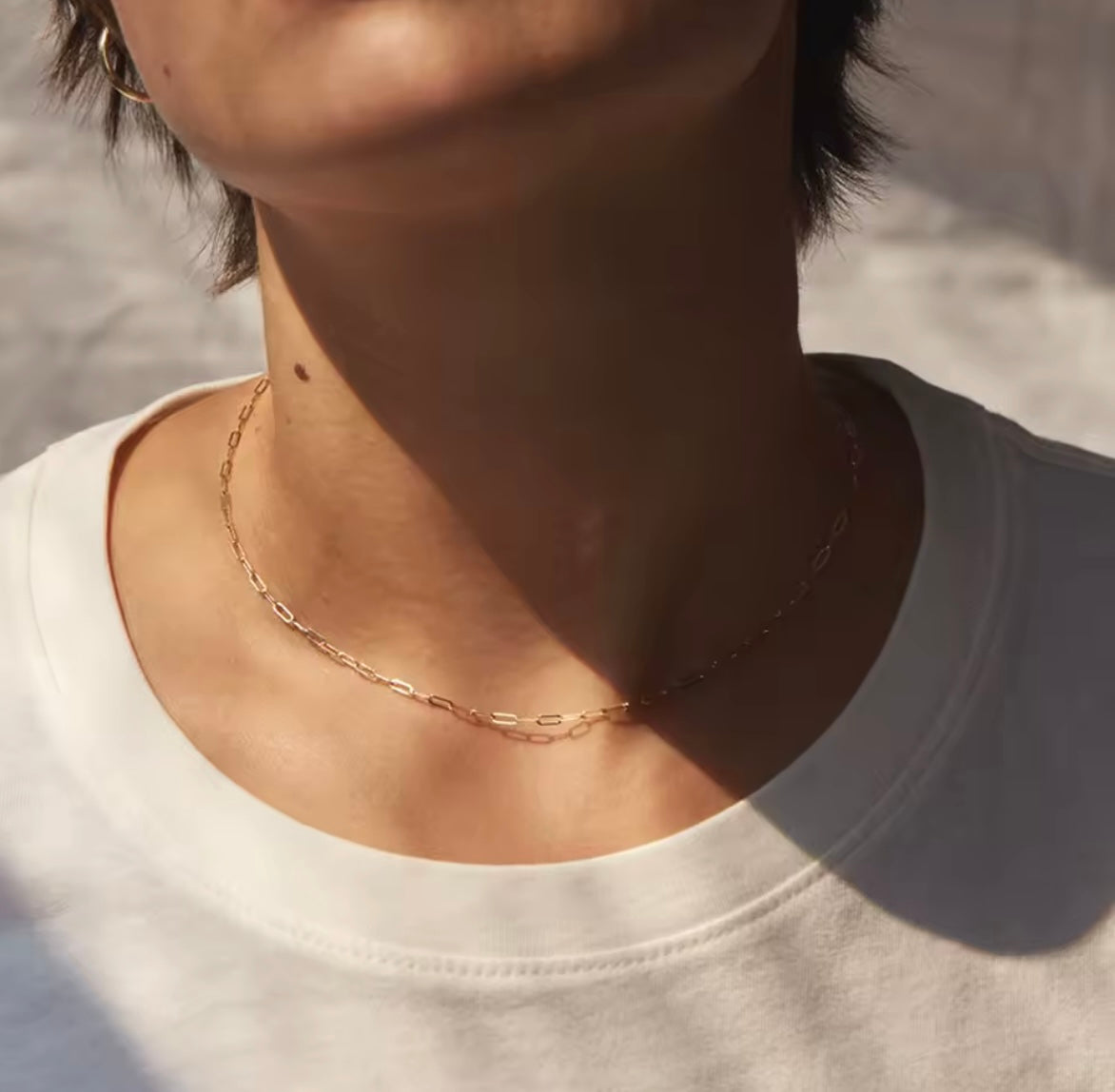 Paperclip chain necklace