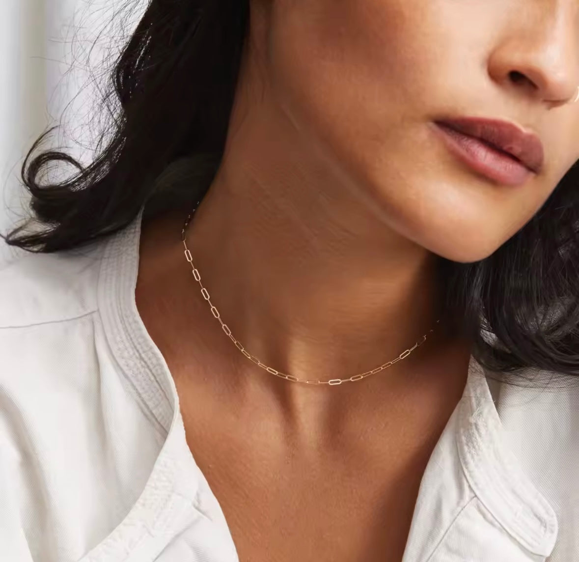 Paperclip chain necklace