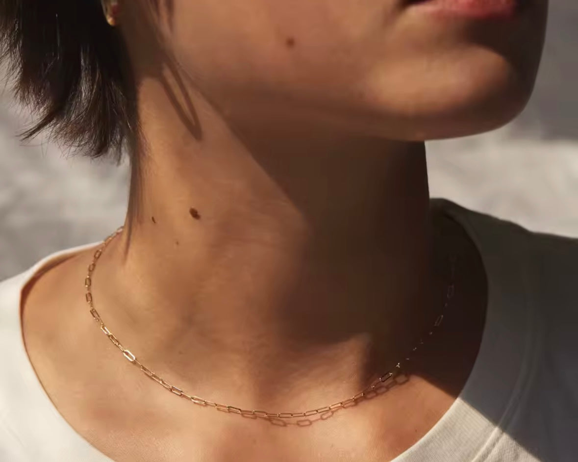 Paperclip chain necklace
